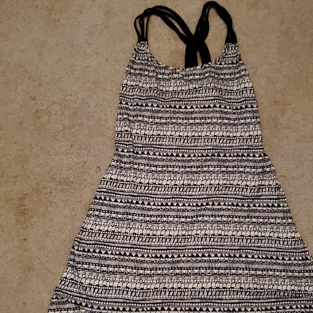 Chic Monochrome Strappy Midi Dress